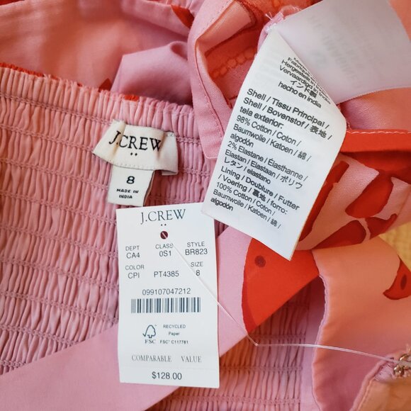 NWT J. CREW Beautiful cotton Summer Dress. - Picture 5 of 12